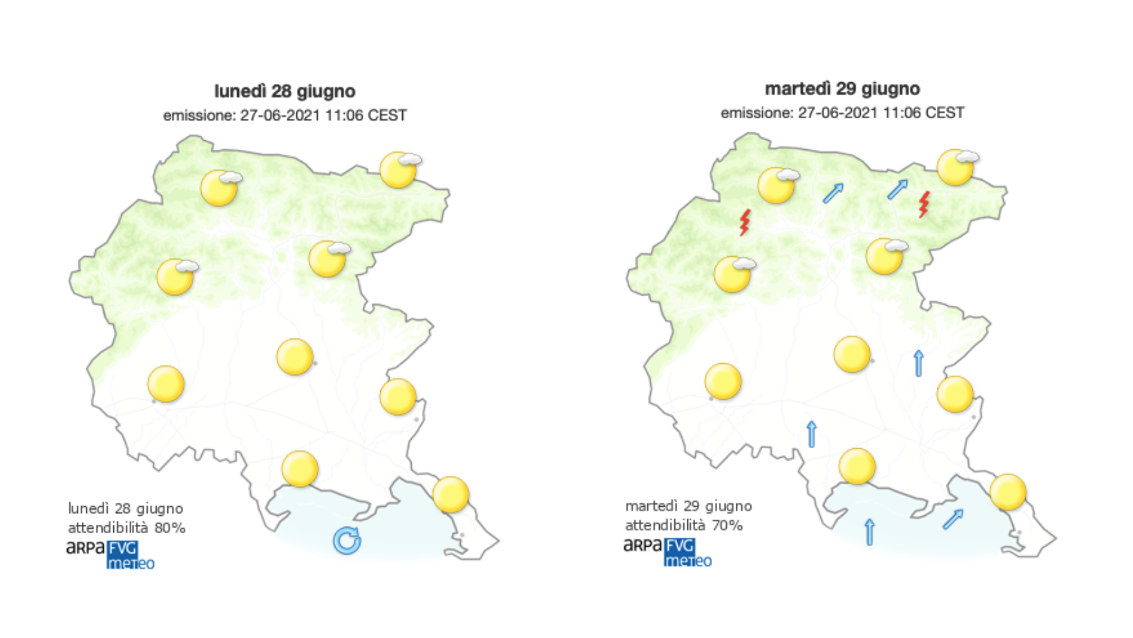 Molto caldo sul Goriziano, da metà settimana atteso un calo delle temperature